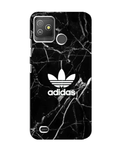 Чехол для TECNO Pop 5 GO с картинкой «Белый мрамор Adidas»