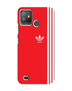 Чехол для TECNO Pop 5 GO с картинкой «Красный минимализм Adidas»