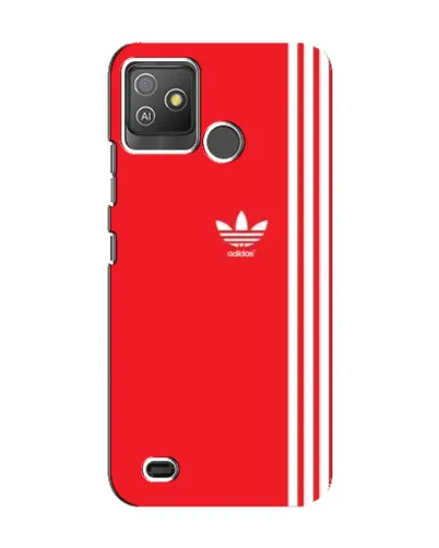 Чехол для TECNO Pop 5 GO с картинкой «Красный минимализм Adidas»