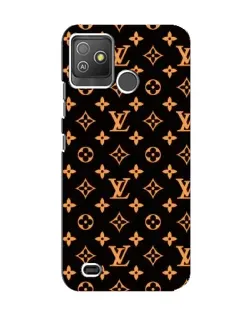 Чохол для TECNO Pop 5 GO з картинкою «Золота монограма LV»