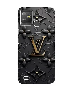 Чохол для TECNO Pop 5 GO з картинкою «Шкіряна текстура LV»