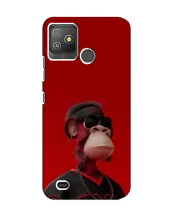 Чохол для TECNO Pop 5 GO з картинкою «Bored Ape в червоному»