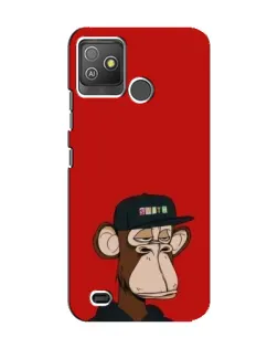 Чохол для TECNO Pop 5 GO з картинкою «Bored Ape — червоний фон»