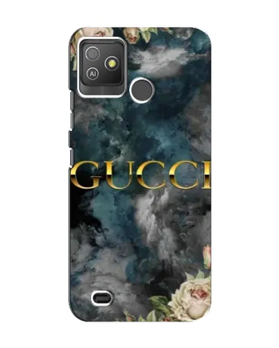 Чехол для TECNO Pop 5 GO с картинкой «Абстрактные цветы Gucci»