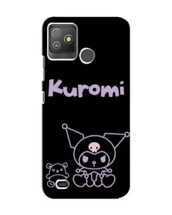 Чохол для TECNO Pop 5 GO з картинкою «Kuromi — чорний мінімалізм»