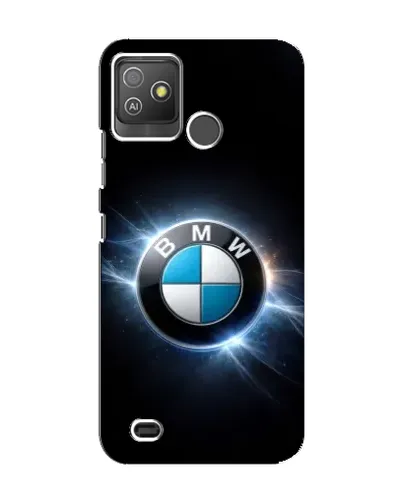 Чехол для TECNO Pop 5 GO с картинкой «BMW — неоновое сияние»