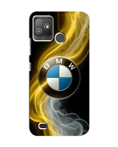 Чехол для TECNO Pop 5 GO с картинкой «Золотистый дым BMW»