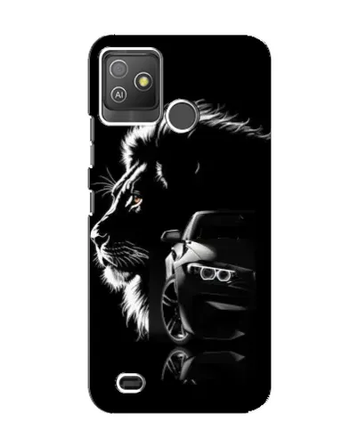 Чехол для TECNO Pop 5 GO с картинкой «BMW и лев»