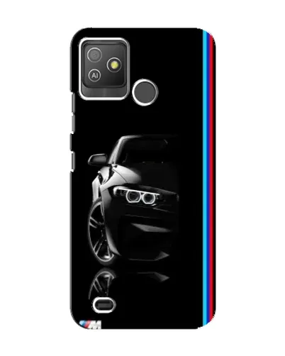 Чехол для TECNO Pop 5 GO с картинкой «Силуэт BMW в темноте»