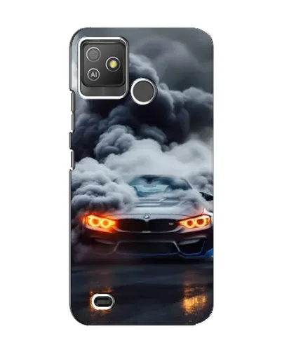 Чехол для TECNO Pop 5 GO с картинкой «BMW в дыму»