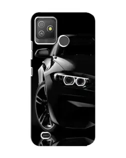 Чехол для TECNO Pop 5 GO с картинкой «Черная BMW — профиль»