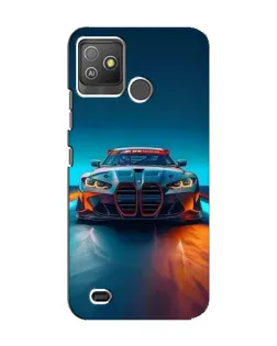 Чехол для TECNO Pop 5 GO с картинкой «BMW — огни неона»