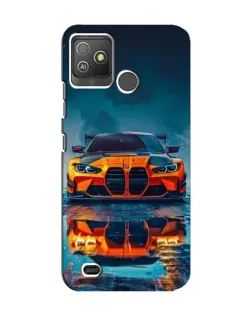 Чехол для TECNO Pop 5 GO с картинкой «BMW — золотая эмблема»