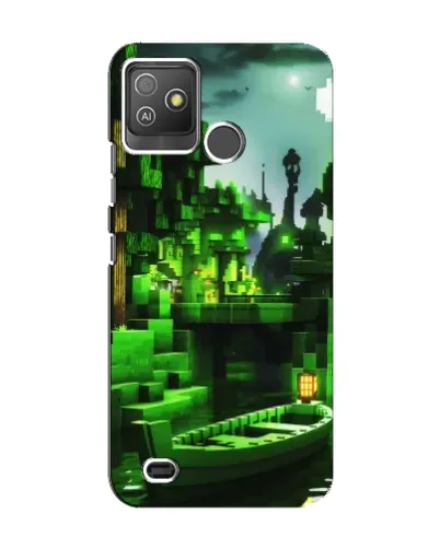 Чехол для TECNO Pop 5 GO с картинкой «Minecraft лесной пейзаж»