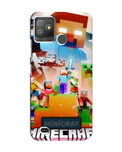 Чехол для TECNO Pop 5 GO с картинкой «Minecraft герои игры»