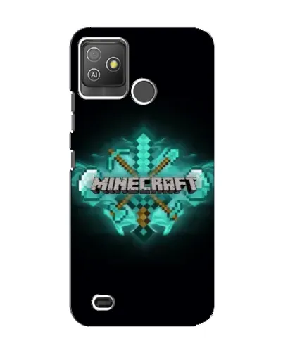 Чехол для TECNO Pop 5 GO с картинкой «Minecraft Diamond лого»