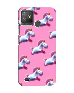 Чехол для TECNO Pop 5 GO с картинкой «Единороги на розовом»