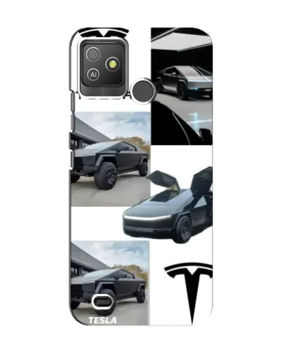 Чехол для TECNO Pop 5 GO с картинкой «Коллаж Cybertruck Tesla» Чехол для TECNO Pop 5 GO с картинкой «Коллаж Cybertruck Tesla»