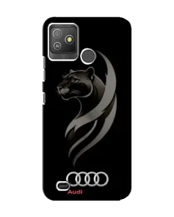 Чехол для TECNO Pop 5 GO с картинкой «Графика — пантера и Audi»