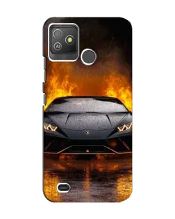 Чохол для TECNO Pop 5 GO з картинкою «Lamborghini у вогні»