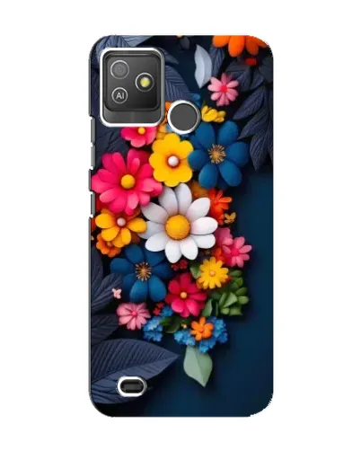 Чехол для TECNO Pop 5 GO с картинкой «Цветочная феерия»