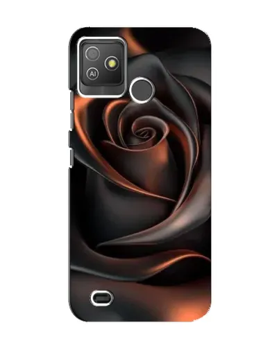 Чехол для TECNO Pop 5 GO с картинкой «Шелковая черная роза»
