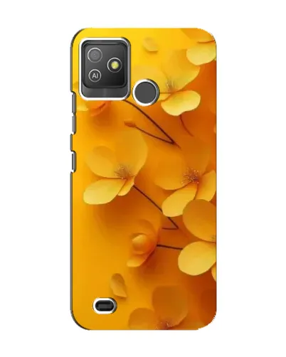 Чехол для TECNO Pop 5 GO с картинкой «Золотые лепестки»
