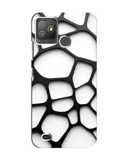 Чехол для TECNO Pop 5 GO с картинкой «Белая объемная сетка»