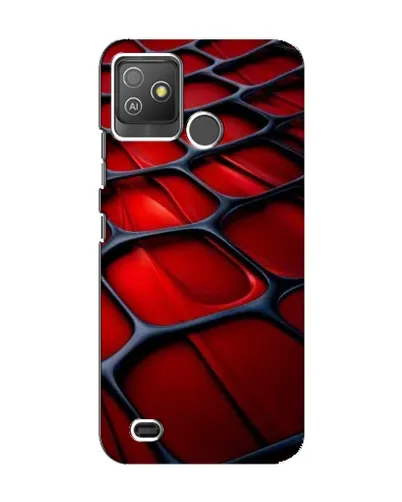 Чехол для TECNO Pop 5 GO с картинкой «Красная глянцевая сетка»