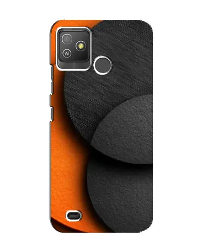 Чехол для TECNO Pop 5 GO с картинкой «Геометрия оранжевых кругов»