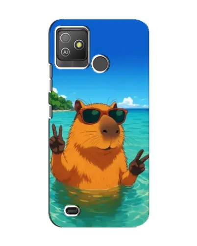 Чехол для TECNO Pop 5 GO с картинкой «Морская капибара»