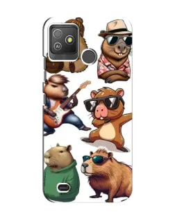 Чехол для TECNO Pop 5 GO с картинкой «Крутые капибары музыканты» Чехол для TECNO Pop 5 GO с картинкой «Крутые капибары музыканты»