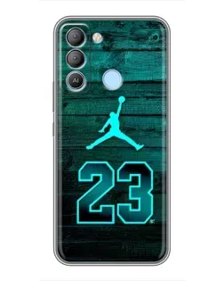 Чехол для TECNO Pop 5 LTE с картинкой «Jordan Cyan 23»