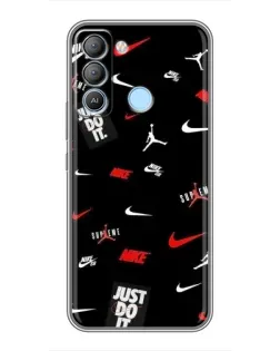 Чехол для TECNO Pop 5 LTE с картинкой «Nike Mix Pattern»
