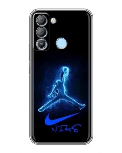Чехол для TECNO Pop 5 LTE с картинкой «Jordan Neon Blue» Чехол для TECNO Pop 5 LTE с картинкой «Jordan Neon Blue»