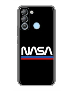 Чехол для TECNO Pop 5 LTE с картинкой «NASA — классика Red Blue» Чехол для TECNO Pop 5 LTE с картинкой «NASA — классика Red Blue»