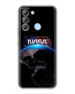 Чехол для TECNO Pop 5 LTE с картинкой «Земля из космоса NASA»