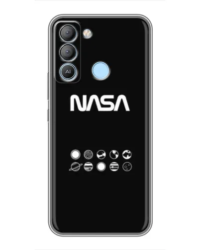 Чехол для TECNO Pop 5 LTE с картинкой «NASA — технический принт»