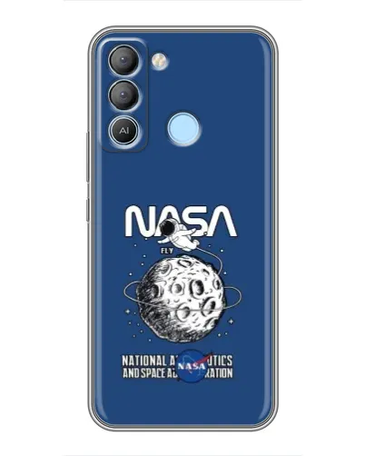 Чехол для TECNO Pop 5 LTE с картинкой «NASA — лунная миссия»