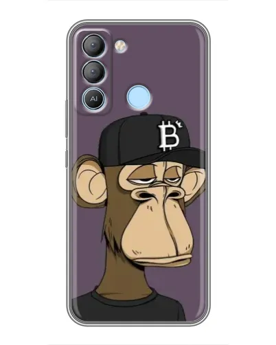 Чехол для TECNO Pop 5 LTE с картинкой «Bored Ape в кепке»