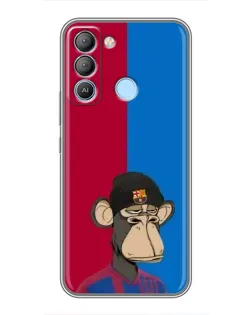 Чехол для TECNO Pop 5 LTE с картинкой «Bored Ape — фанат Барсы» Чехол для TECNO Pop 5 LTE с картинкой «Bored Ape — фанат Барсы»