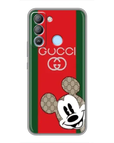 Чехол для TECNO Pop 5 LTE с картинкой «Gucci — полосы и Микки»