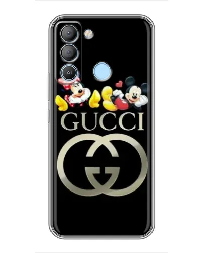 Чехол для TECNO Pop 5 LTE с картинкой «Gucci — герои Disney»