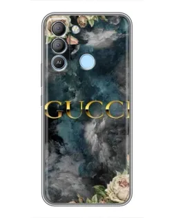 Чехол для TECNO Pop 5 LTE с картинкой «Абстрактные цветы Gucci» Чехол для TECNO Pop 5 LTE с картинкой «Абстрактные цветы Gucci»