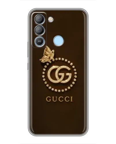 Чехол для TECNO Pop 5 LTE с картинкой «Gucci — золотая бабочка»