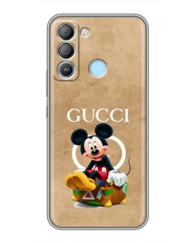 Чехол для TECNO Pop 5 LTE с картинкой «Микки Маус Gucci — крафт»