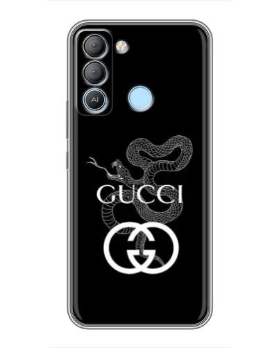 Чехол для TECNO Pop 5 LTE с картинкой «Gucci — серебряная змея»