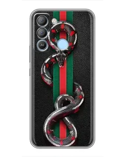 Чехол для TECNO Pop 5 LTE с картинкой «Gucci — змея на полосе» Чехол для TECNO Pop 5 LTE с картинкой «Gucci — змея на полосе»