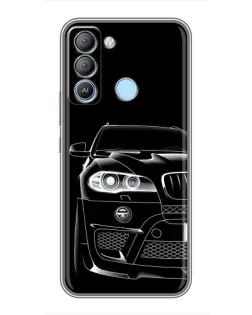 Чехол для TECNO Pop 5 LTE с картинкой «Темный силуэт BMW»