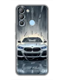 Чехол для TECNO Pop 5 LTE с картинкой «BMW в свете фар»